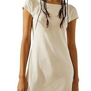 Free People Rosalia Essential Mini Dress‎ Ivory Size Small NWT MSRP $60